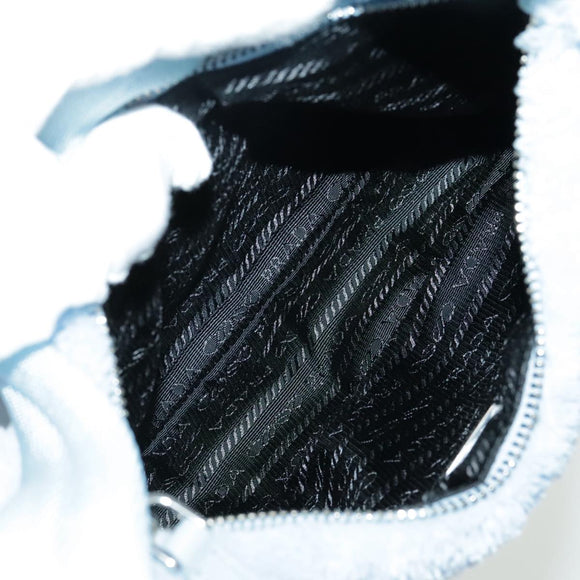 PRADA Mini Hand Bag Pile Blue Auth 93077AM