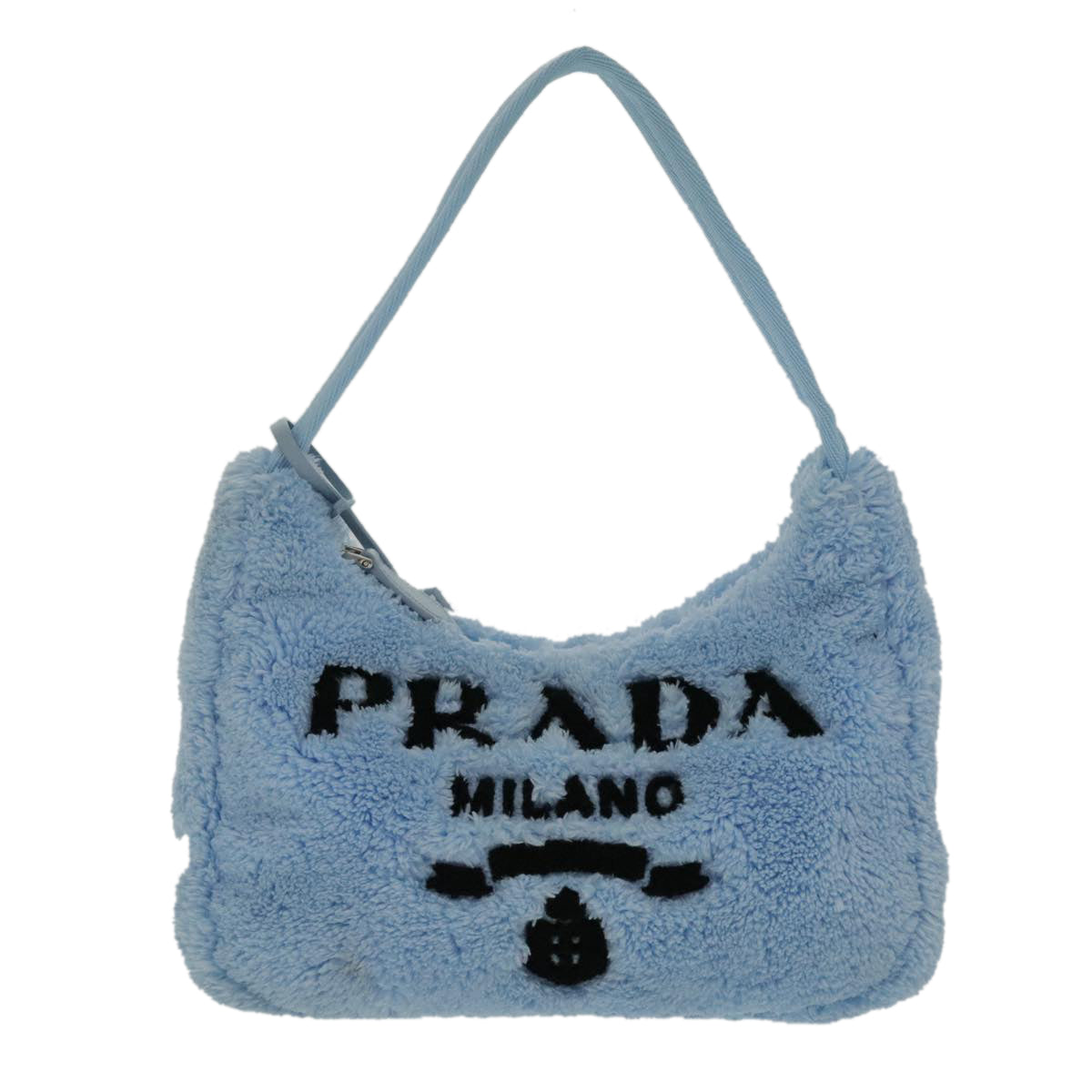 PRADA Mini Hand Bag Pile Blue Auth 93077A - 0