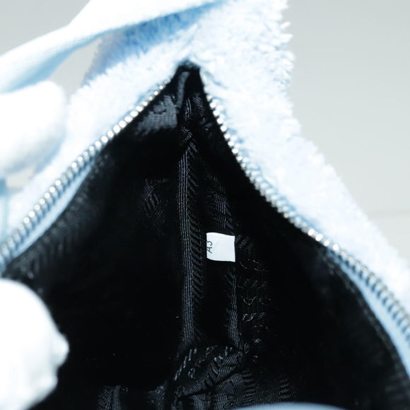 PRADA Mini Hand Bag Pile Blue Auth 93077AM