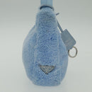 PRADA Mini Hand Bag Pile Blue Auth 93077AM-4