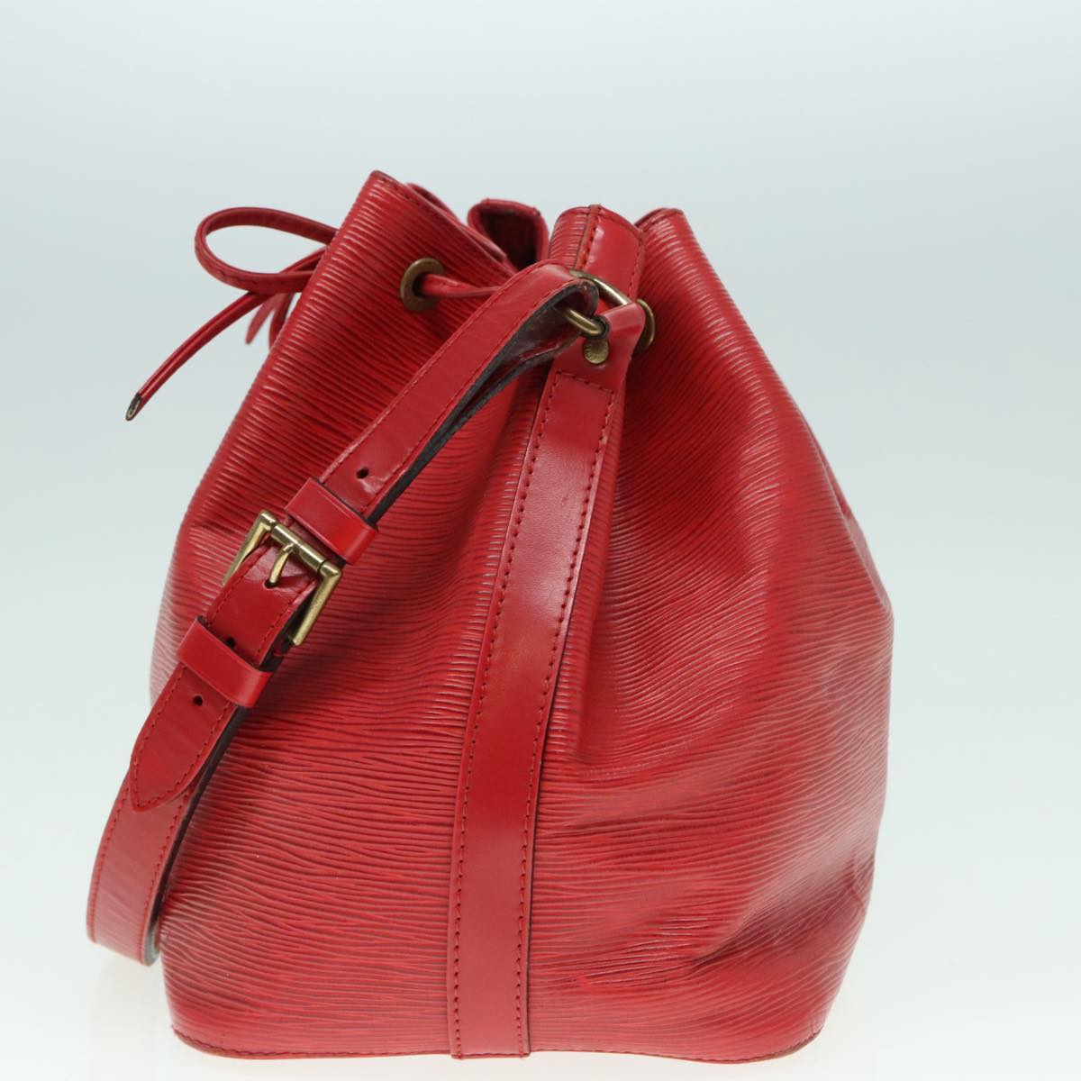 LOUIS VUITTON Epi Petit Noe Shoulder Bag Red M44107 LV Auth 93095