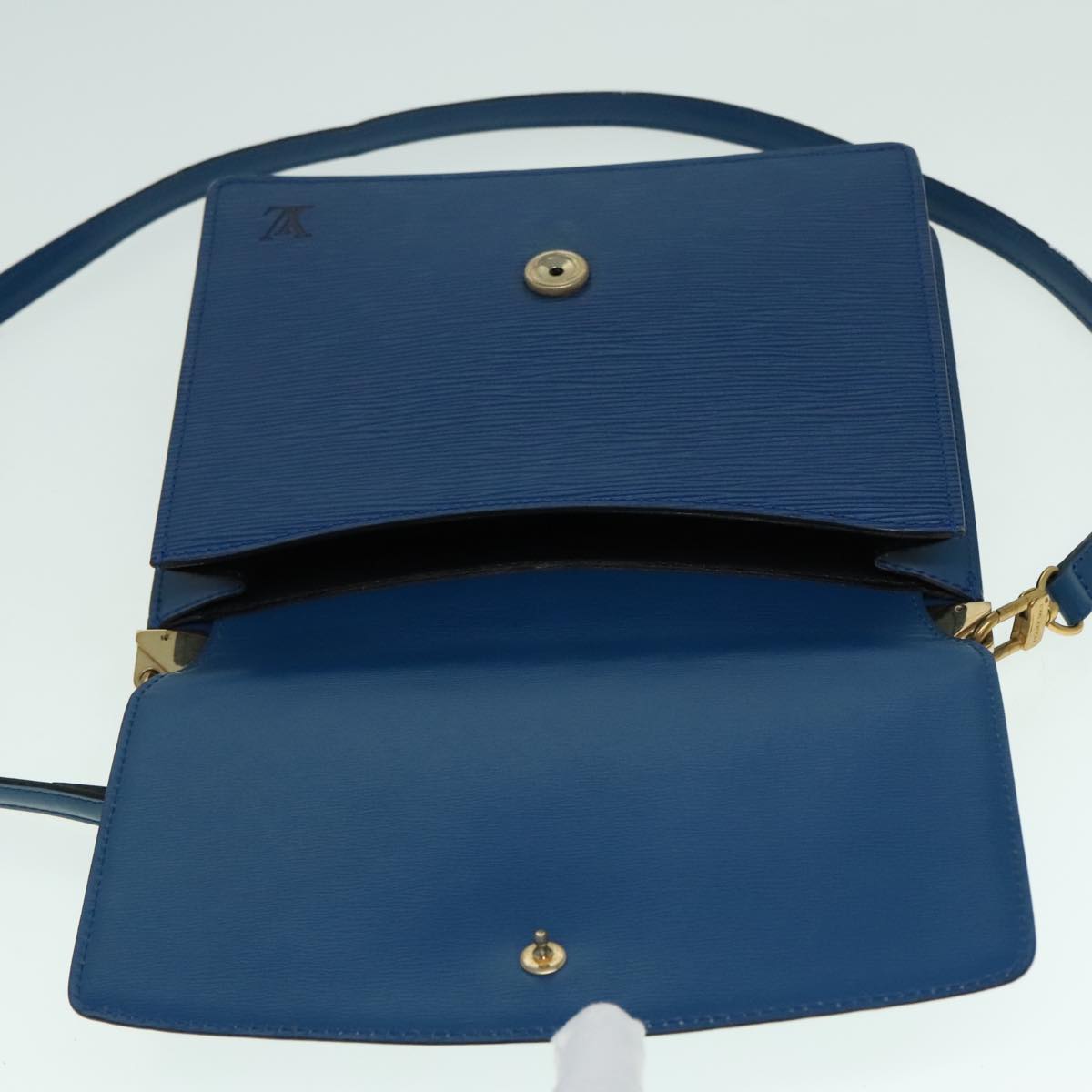 LOUIS VUITTON Epi Grenel Shoulder Bag Blue M52362 LV Auth 93099