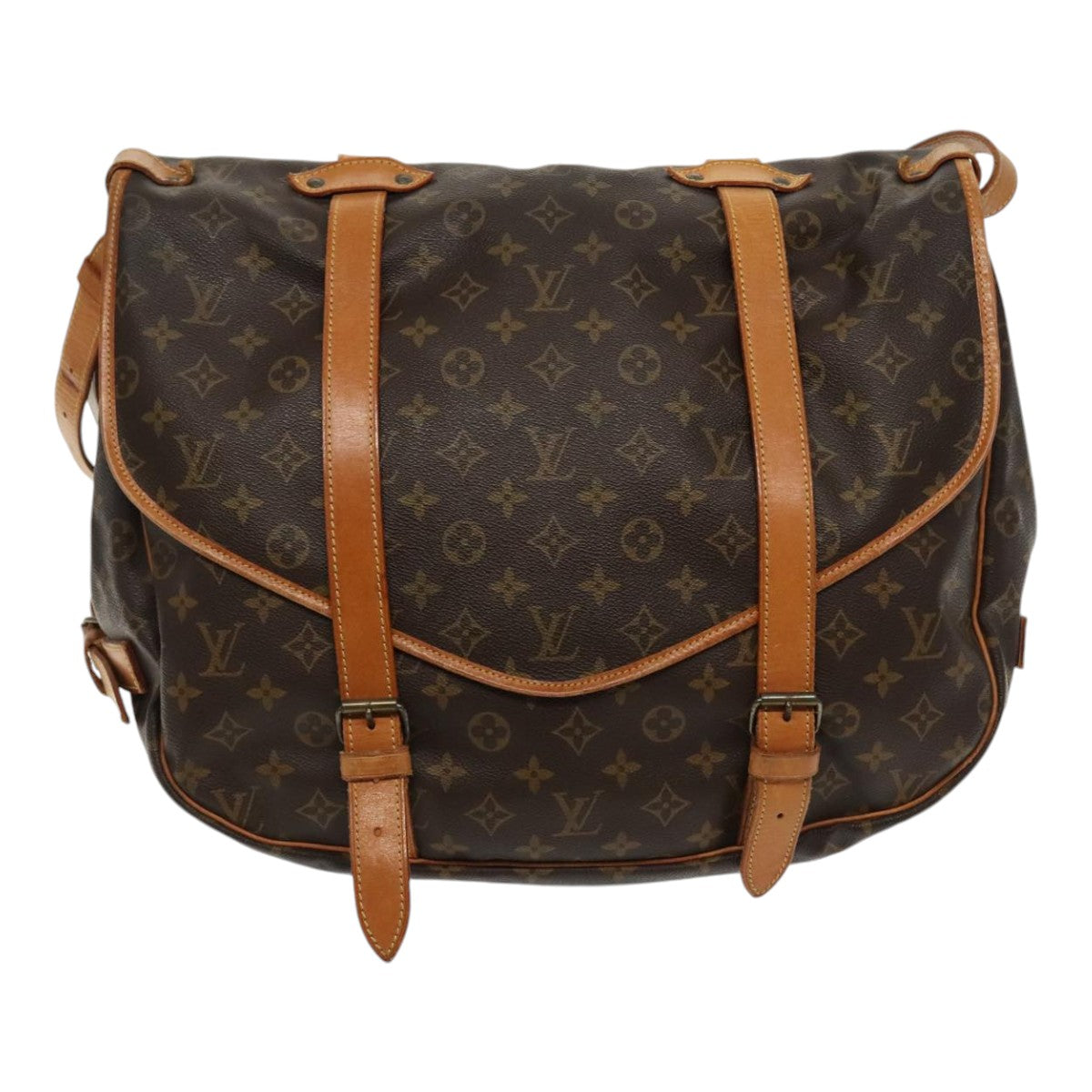 LOUIS VUITTON Monogram Saumur 43 Shoulder Bag M42252 LV Auth 93136