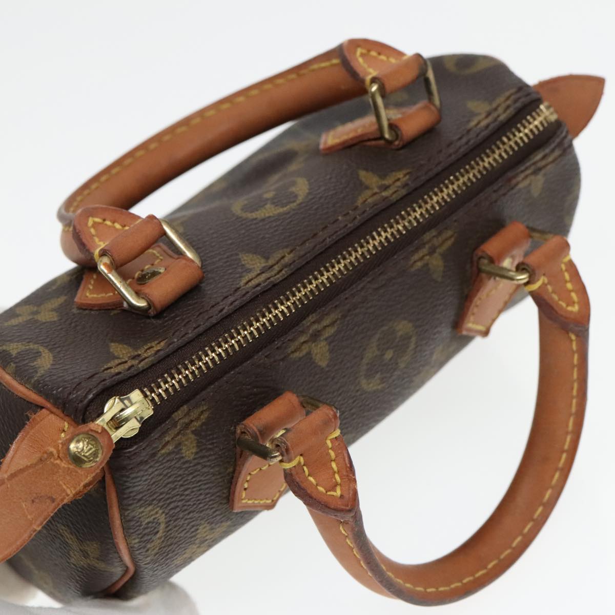 LOUIS VUITTON Monogram Mini Speedy Hand Bag M41534 LV Auth 93150