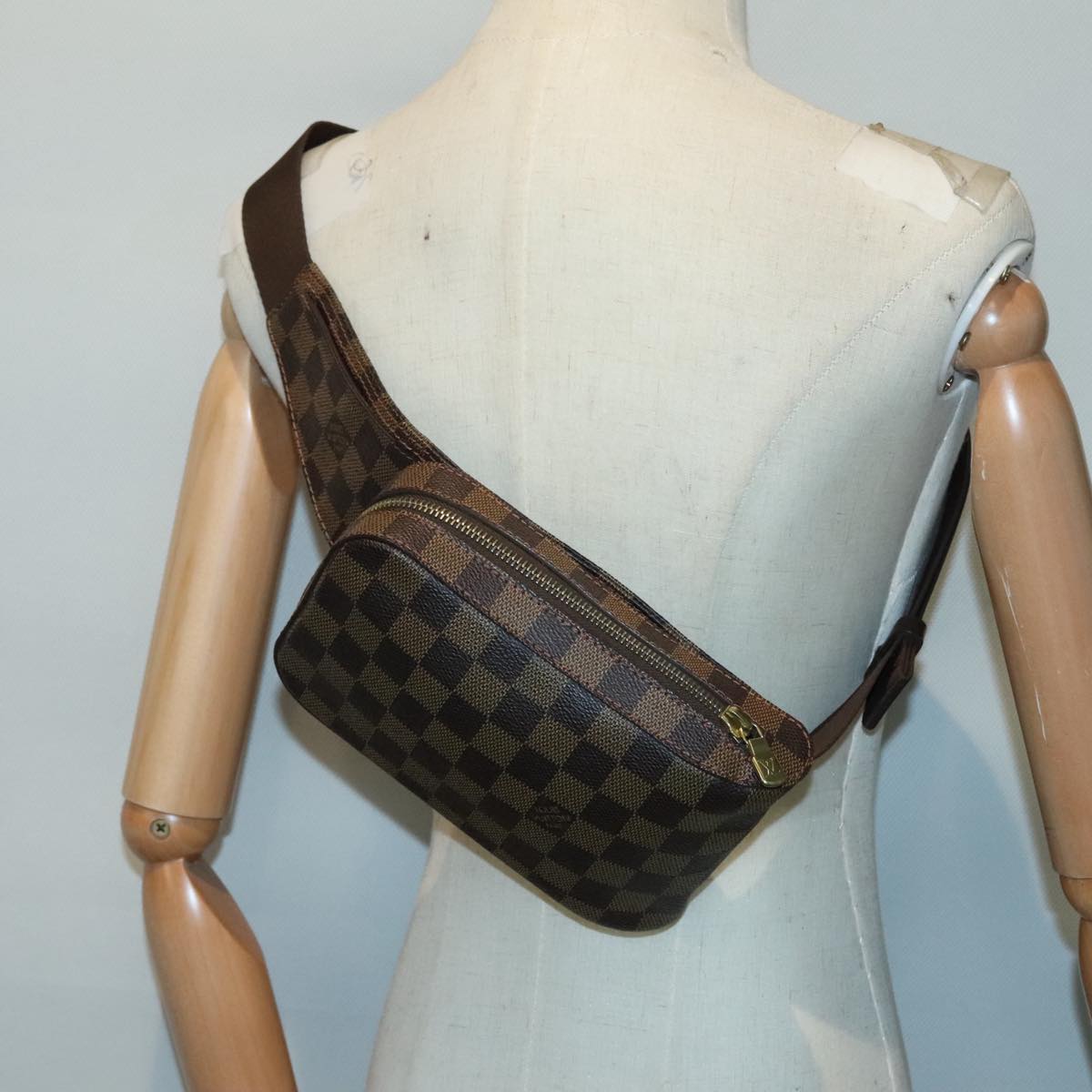 LOUIS VUITTON Damier Ebene Geronimos Shoulder Bag N51994 LV Auth 93153