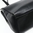 Salvatore Ferragamo Shoulder Bag Leather Black Gold Auth 93193-16