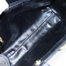 Salvatore Ferragamo Shoulder Bag Leather Black Gold Auth 93193-11