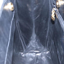 Salvatore Ferragamo Shoulder Bag Leather Black Gold Auth 93193-18