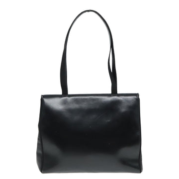 Salvatore Ferragamo Shoulder Bag Leather Black Gold Auth 93193 - 0