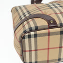 BURBERRY Nova Check Hand Bag PVC Beige Auth 93196-9