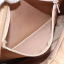 Burberrys Nova Check Hand Bag Canvas Leather Beige Red gold Auth 93197-20