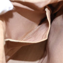 Burberrys Nova Check Hand Bag Canvas Leather Beige Red gold Auth 93197-12