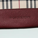 BURBERRY Nova Check Shoulder Bag Canvas Beige Gold Auth 93198-17