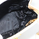 Salvatore Ferragamo Schoudertas Leer Beige Goud Auth 93202-17