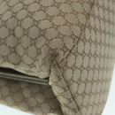 CELINE Macadam Canvas Shoulder Bag Beige Gold Auth 93204-9