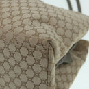 CELINE Macadam Canvas Shoulder Bag Beige Gold Auth 93204-14