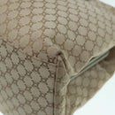 CELINE Macadam Canvas Shoulder Bag Beige Gold Auth 93204-16