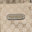 CELINE Macadam Canvas Shoulder Bag Beige Gold Auth 93204-17