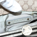 CELINE Macadam Canvas Shoulder Bag Beige Gold Auth 93204-18