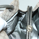 CELINE Macadam Canvas Shoulder Bag Beige Gold Auth 93204-19