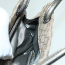 CELINE Macadam Canvas Shoulder Bag Beige Gold Auth 93204-20