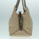 CELINE Macadam Canvas Shoulder Bag Beige Gold Auth 93204-3