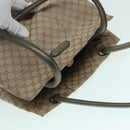 CELINE Macadam Canvas Shoulder Bag Beige Gold Auth 93204-6