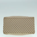 CELINE Macadam Canvas Shoulder Bag Beige Gold Auth 93204-5