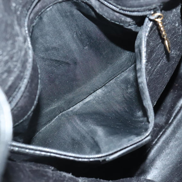 GUCCI Bamboo Handtasche Wildleder 2-Wege Schwarz Gold 001 123 1577 Auth 93210