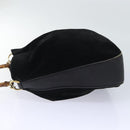 GUCCI Bamboo Handtasche Wildleder 2-Wege Schwarz Gold 001 123 1577 Auth 93210-4