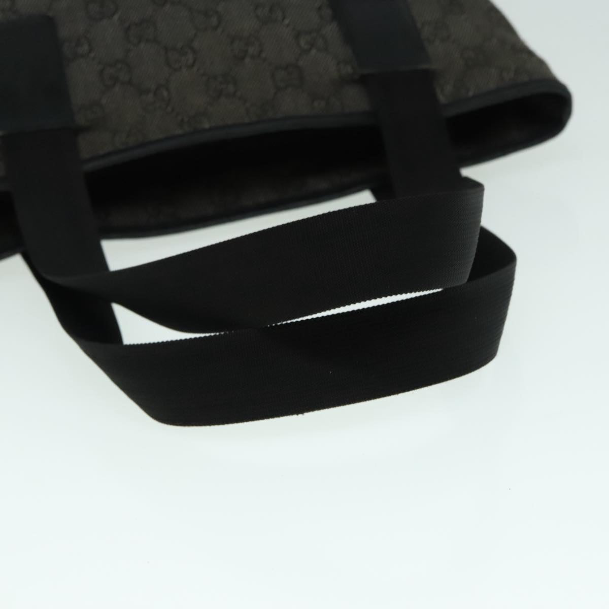 GUCCI GG Canvas Shoulder Bag Black Silver 28892 Auth 93217