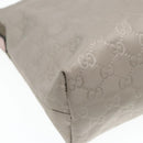GUCCI GG Canvas Shoulder Bag Nylon Gray Silver 314529 Auth 93218-14