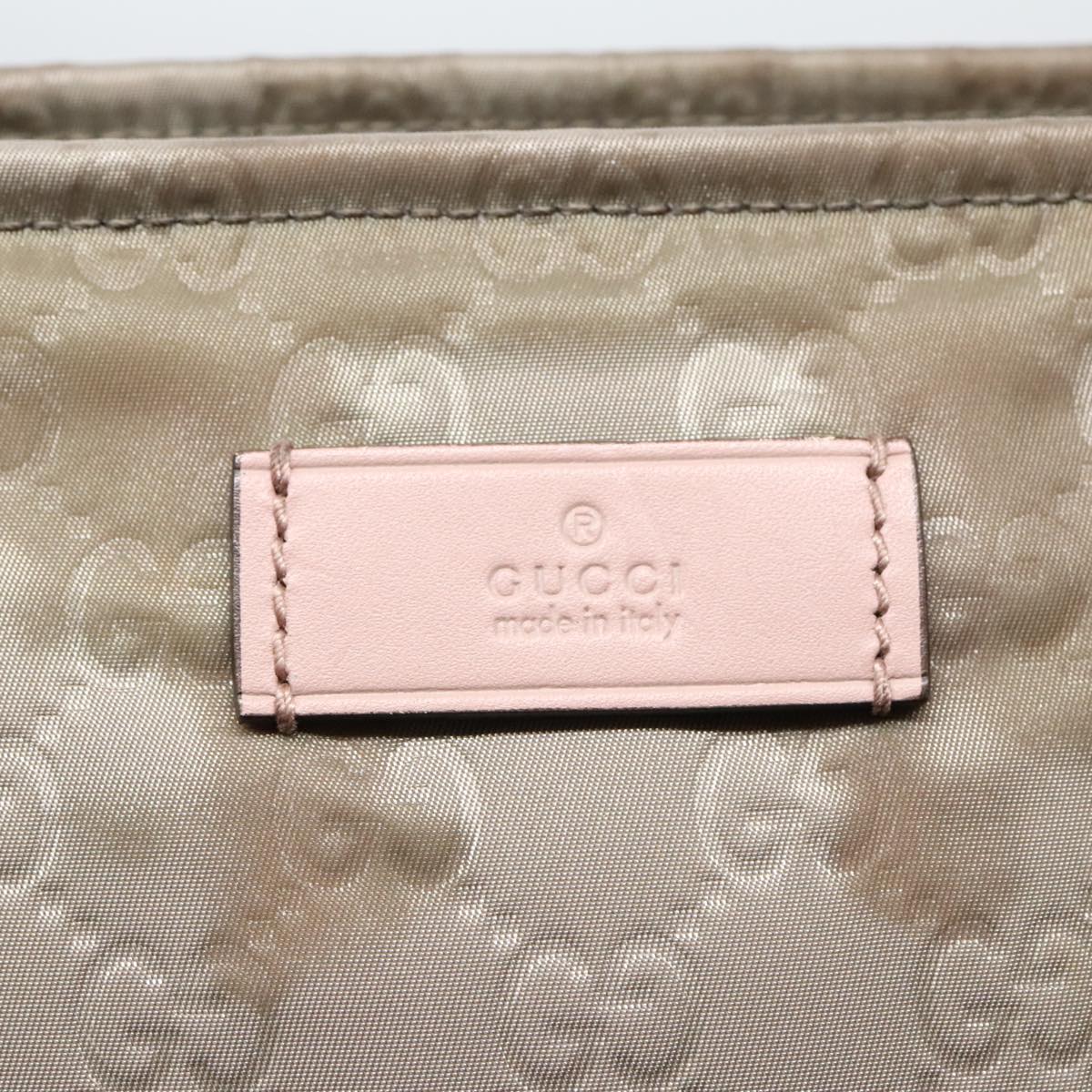 GUCCI GG Canvas Shoulder Bag Nylon Gray Silver 314529 Auth 93218