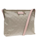 GUCCI GG Canvas Shoulder Bag Nylon Gray Silver 314529 Auth 93218-1