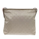 GUCCI GG Canvas Shoulder Bag Nylon Gray Silver 314529 Auth 93218-2