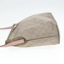 GUCCI GG Canvas Shoulder Bag Nylon Gray Silver 314529 Auth 93218-3