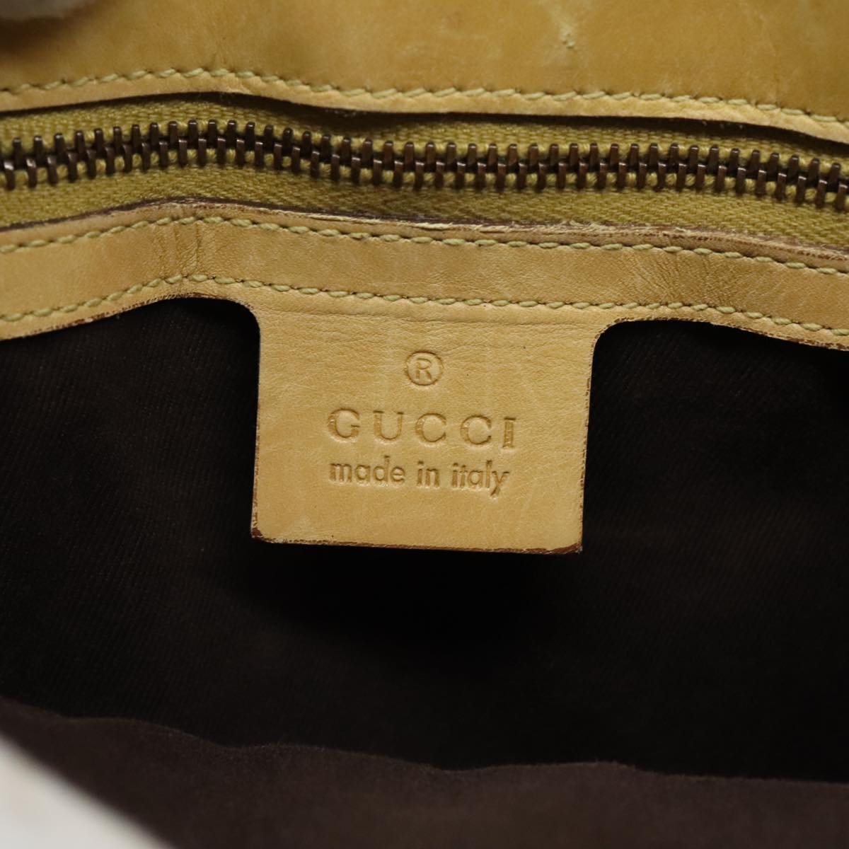 GUCCI GG Canvas Shoulder Bag Beige Gold 110292 Auth 93232