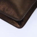 CHANEL Shoulder Bag Leather Bronze Gold CC Auth 93241-14