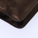 CHANEL Shoulder Bag Leather Bronze Gold CC Auth 93241-15