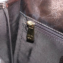 CHANEL Shoulder Bag Leather Bronze Gold CC Auth 93241-22