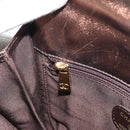CHANEL Schoudertas Leer Brons Goud CC Auth 93241-11