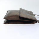 CHANEL Shoulder Bag Leather Bronze Gold CC Auth 93241-3