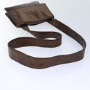 CHANEL Shoulder Bag Leather Bronze Gold CC Auth 93241-7