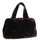 PRADA Hand Bag Suede Brown Auth 93244-1