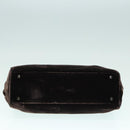 PRADA Hand Bag Suede Brown Auth 93244-5