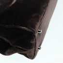 PRADA Hand Bag Suede Brown Auth 93244-16