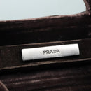 PRADA Hand Bag Suede Brown Auth 93244-10