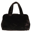 PRADA Hand Bag Suede Brown Auth 93244-2
