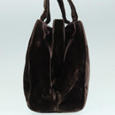 PRADA Hand Bag Suede Brown Auth 93244-3