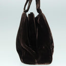 PRADA Hand Bag Suede Brown Auth 93244-4
